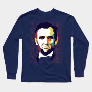 Abraham Licoln on WPAP Long Sleeve T-Shirt